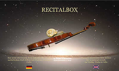 Violin-Reverb-Recitalbox f&uuml;r Violine, Viola und Cello und Bratsche