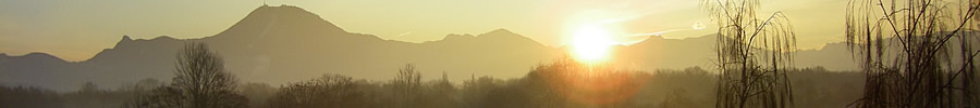 Sonnenaufgang am 24.Dezember 2009 um 8h20 �ber den Salzburger Bergen